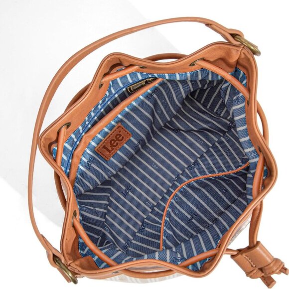 X Lee Bucket Bag for Women Drawstring Hobo Crossbody Bag with Detachable Straps - Picture 4 of 7